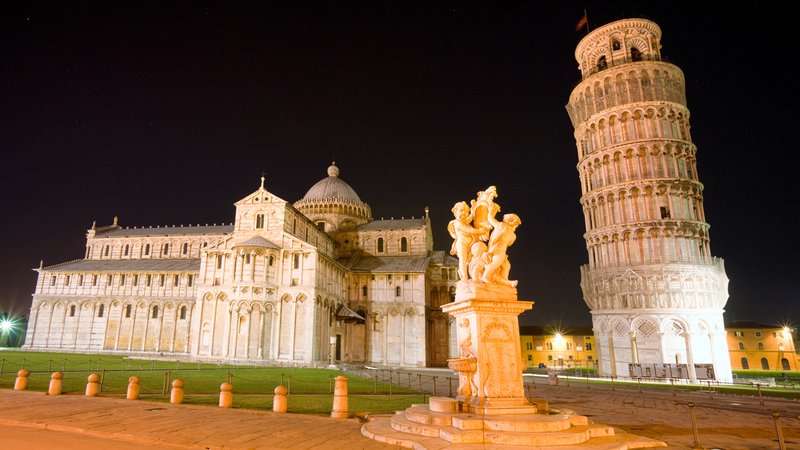 Batistério e torre de Pisa puzzle online