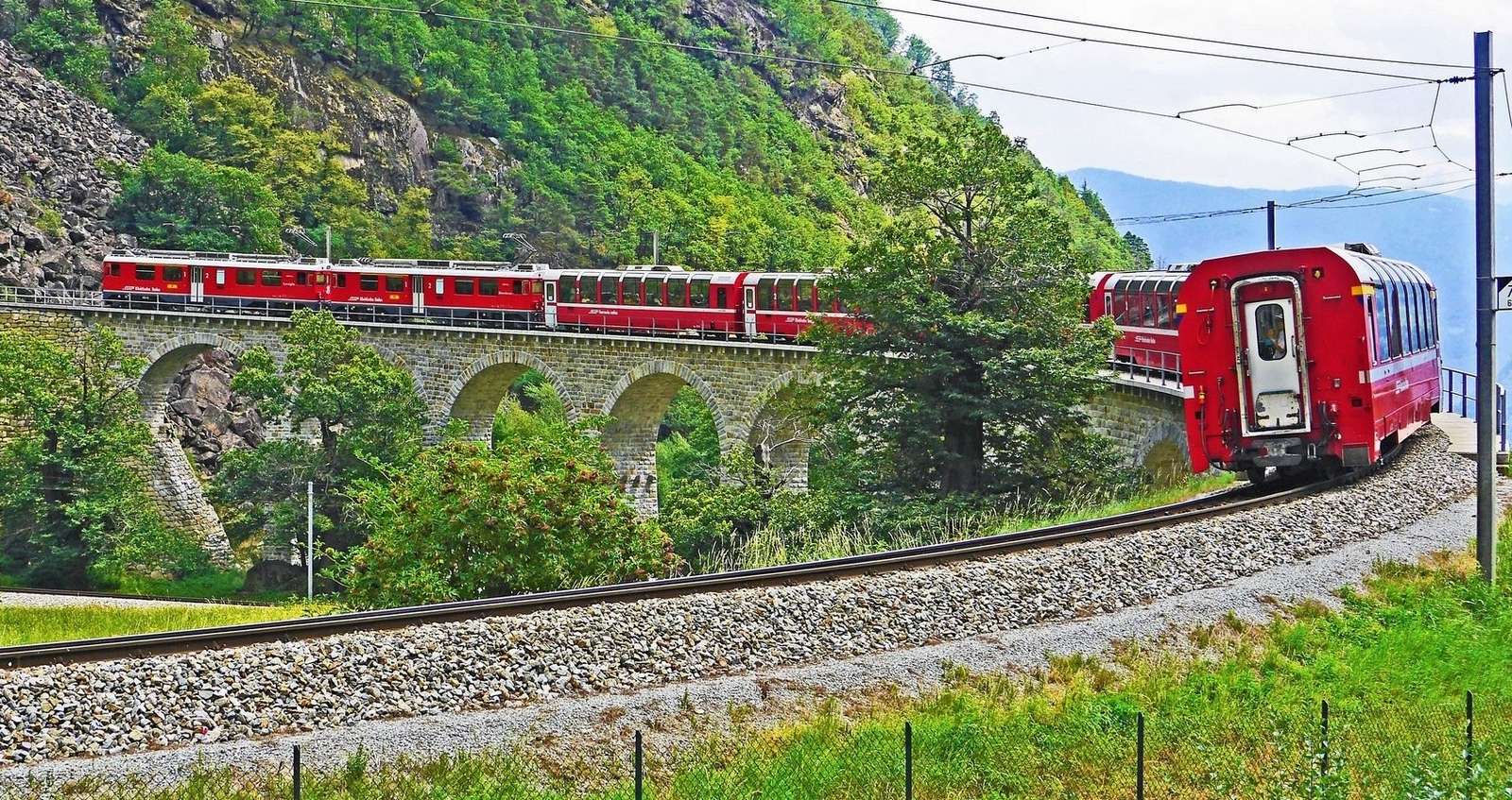 Švýcarská železnice online puzzle