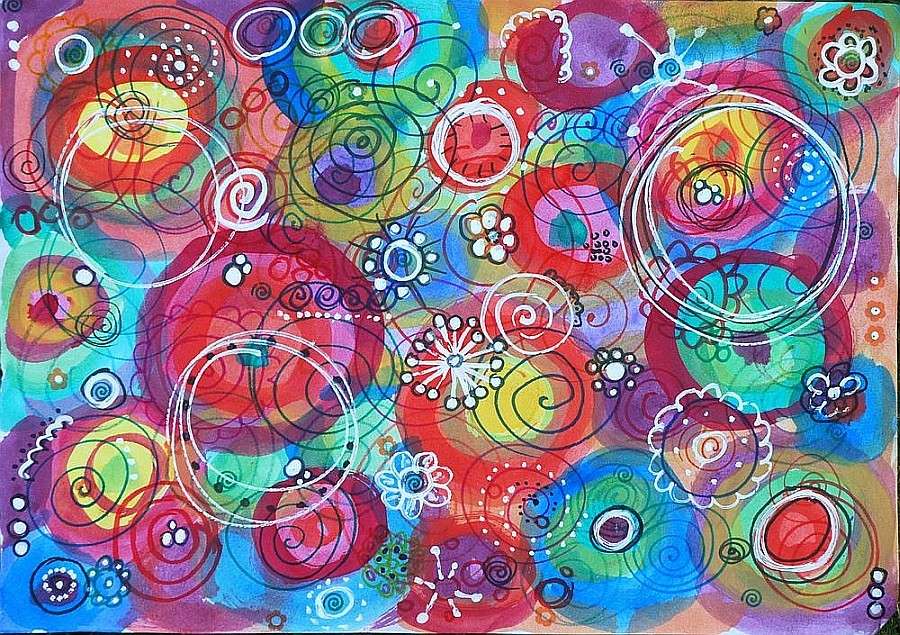 abstract colorful theme jigsaw puzzle online