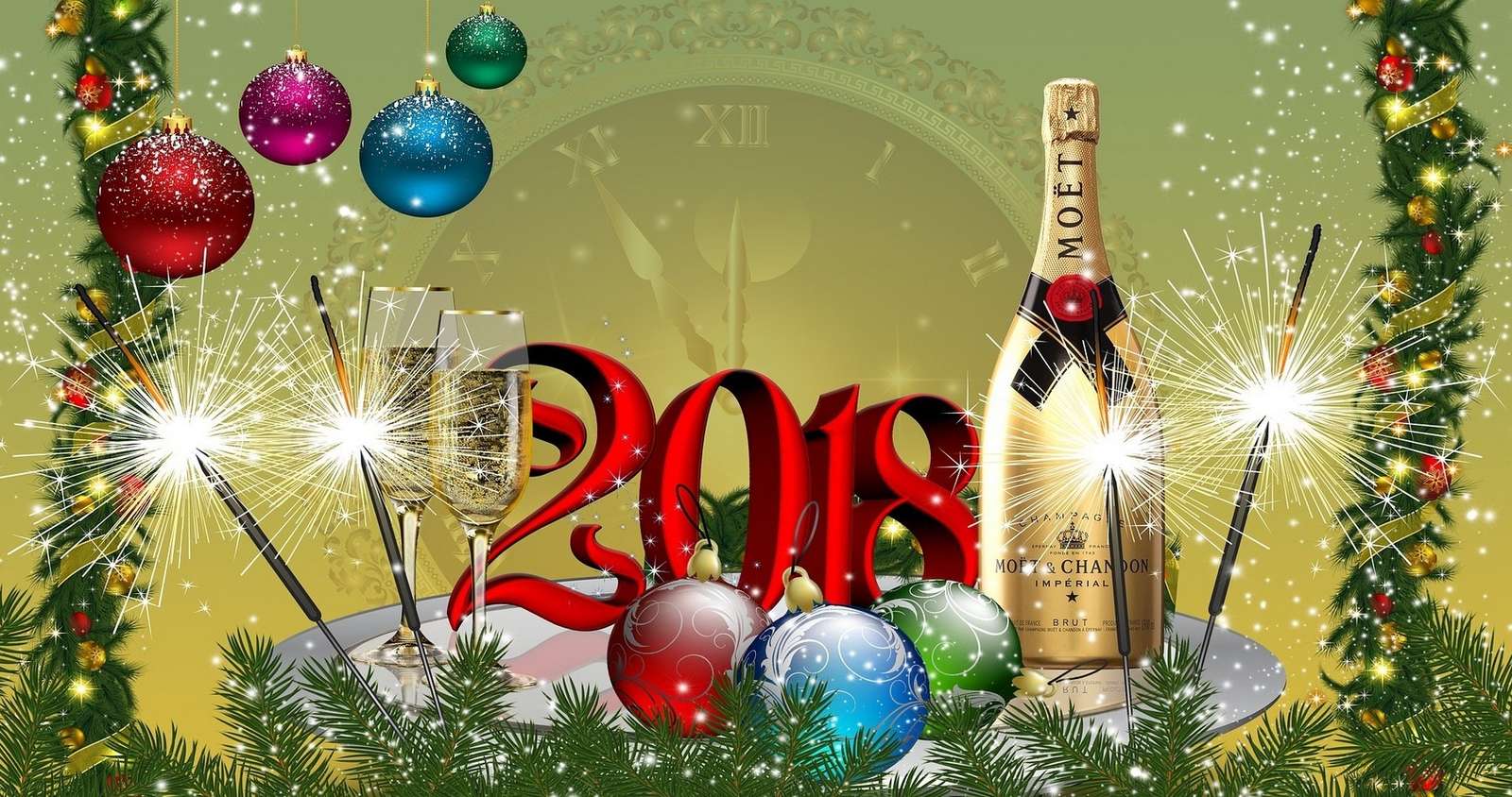 New Year-2018 jigsaw puzzle online