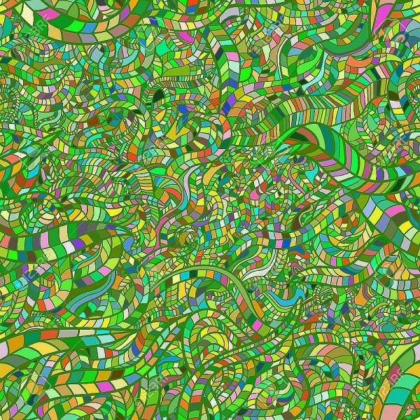 Pintura verde extravagante quebra-cabeças online