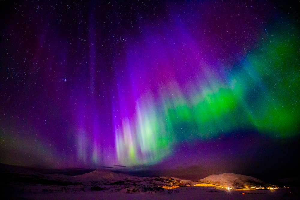 aurora över Norge Pussel online