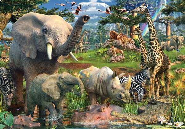 Animalele africane jigsaw puzzle online