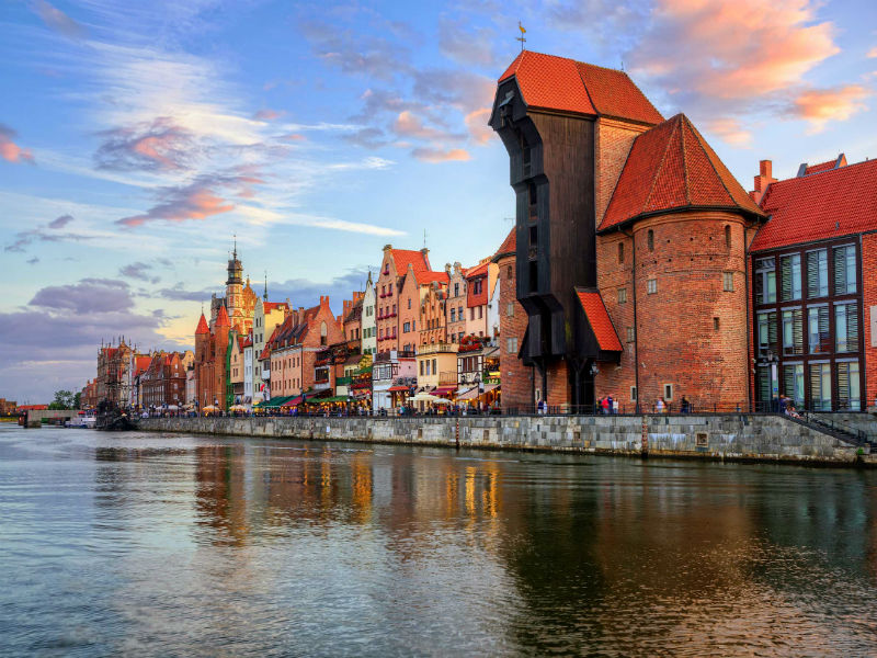 De Crane Gate in Gdansk online puzzel