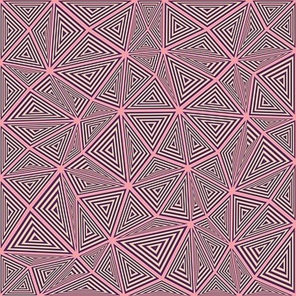 Driehoeken op een roze achtergrond legpuzzel online
