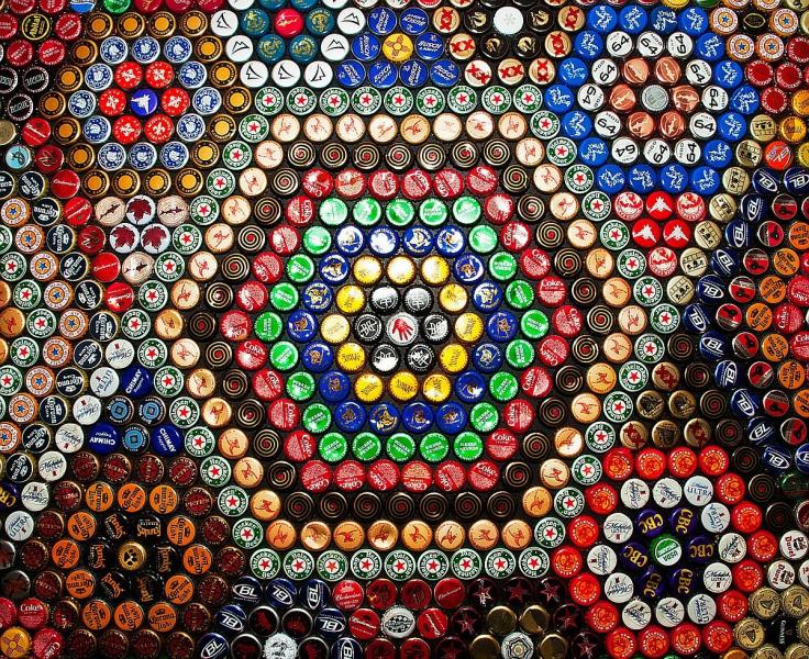 Pattern with colored bottle ca online puzzle