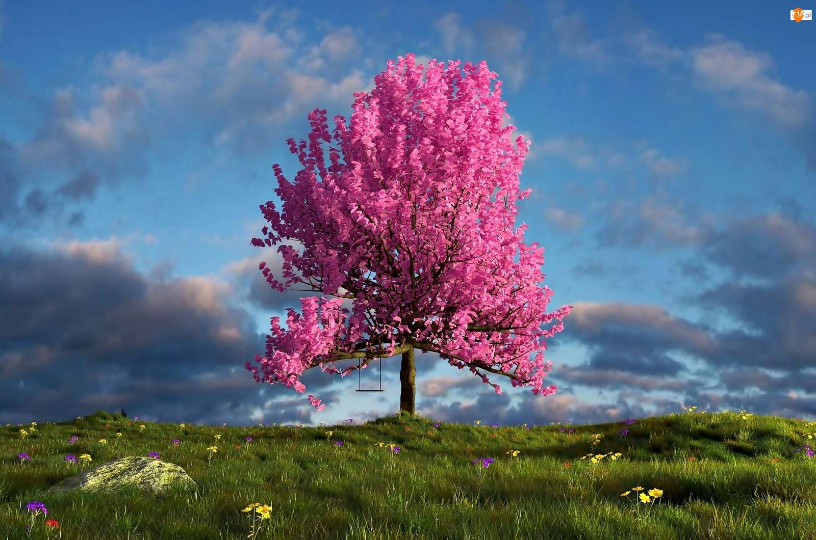 Uma árvore na colina puzzle online