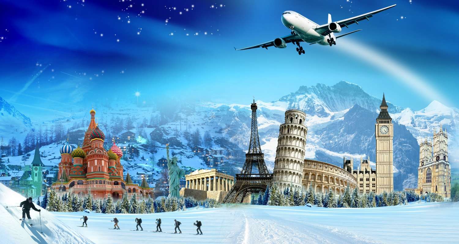 Met het vliegtuig over de hele wereld legpuzzel online