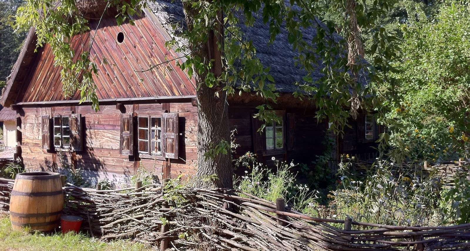 Oud houten huis online puzzel