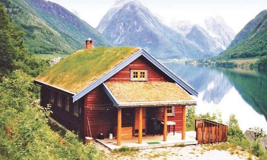 Huisje in de bergen legpuzzel online