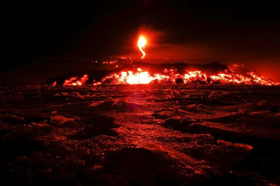 Eruption de volcan - Etna puzzle en ligne