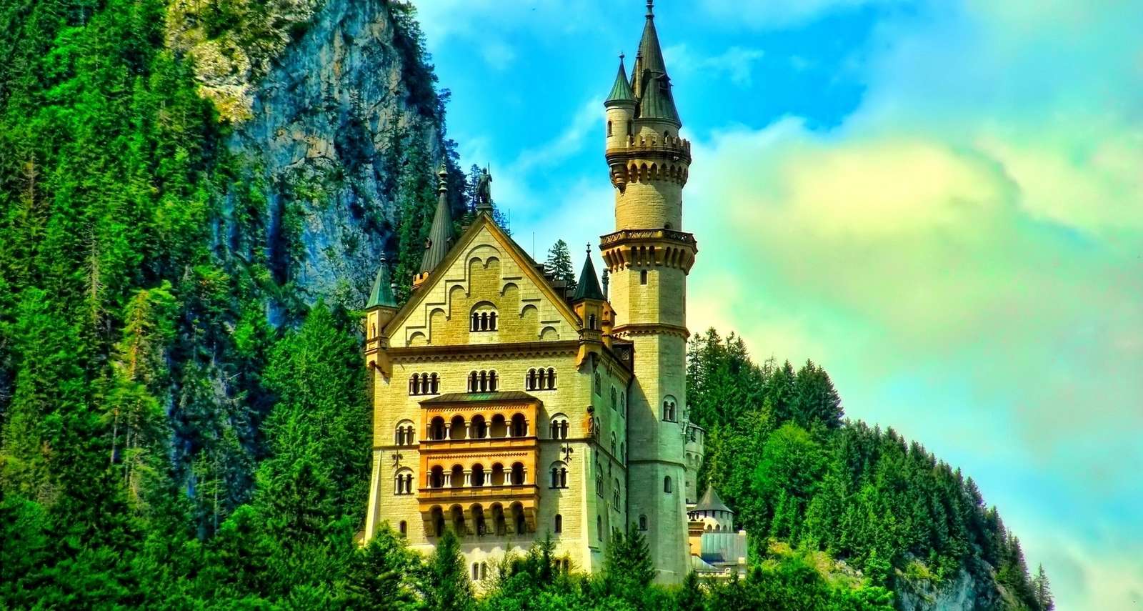 Schloss in den Bergen Online-Puzzle