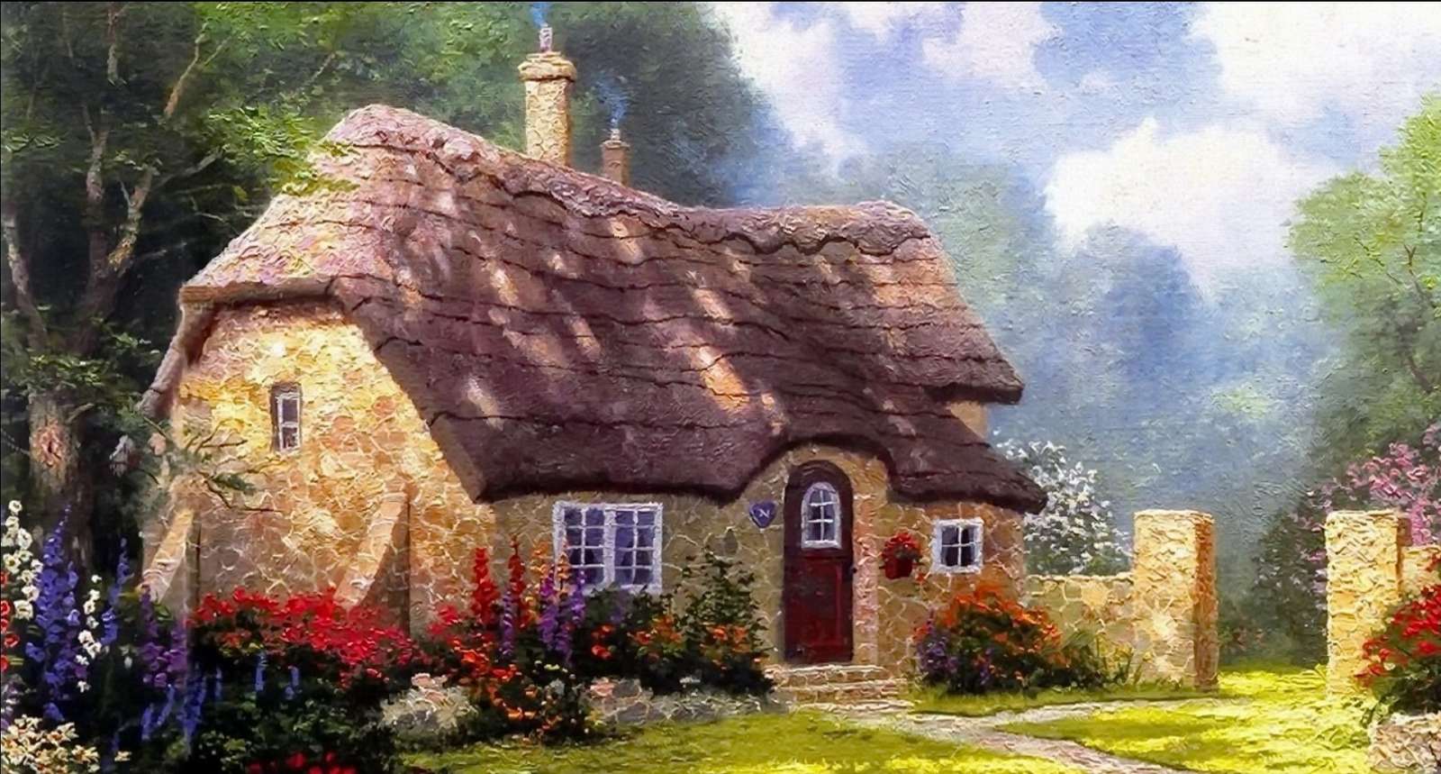 A colorful house jigsaw puzzle online