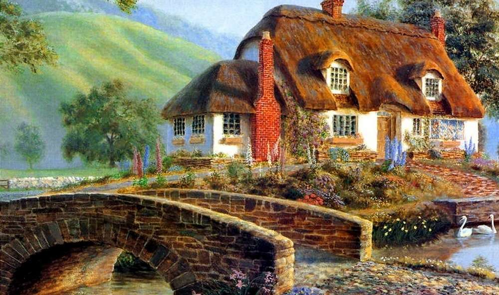 Cottage on the river jigsaw puzzle online
