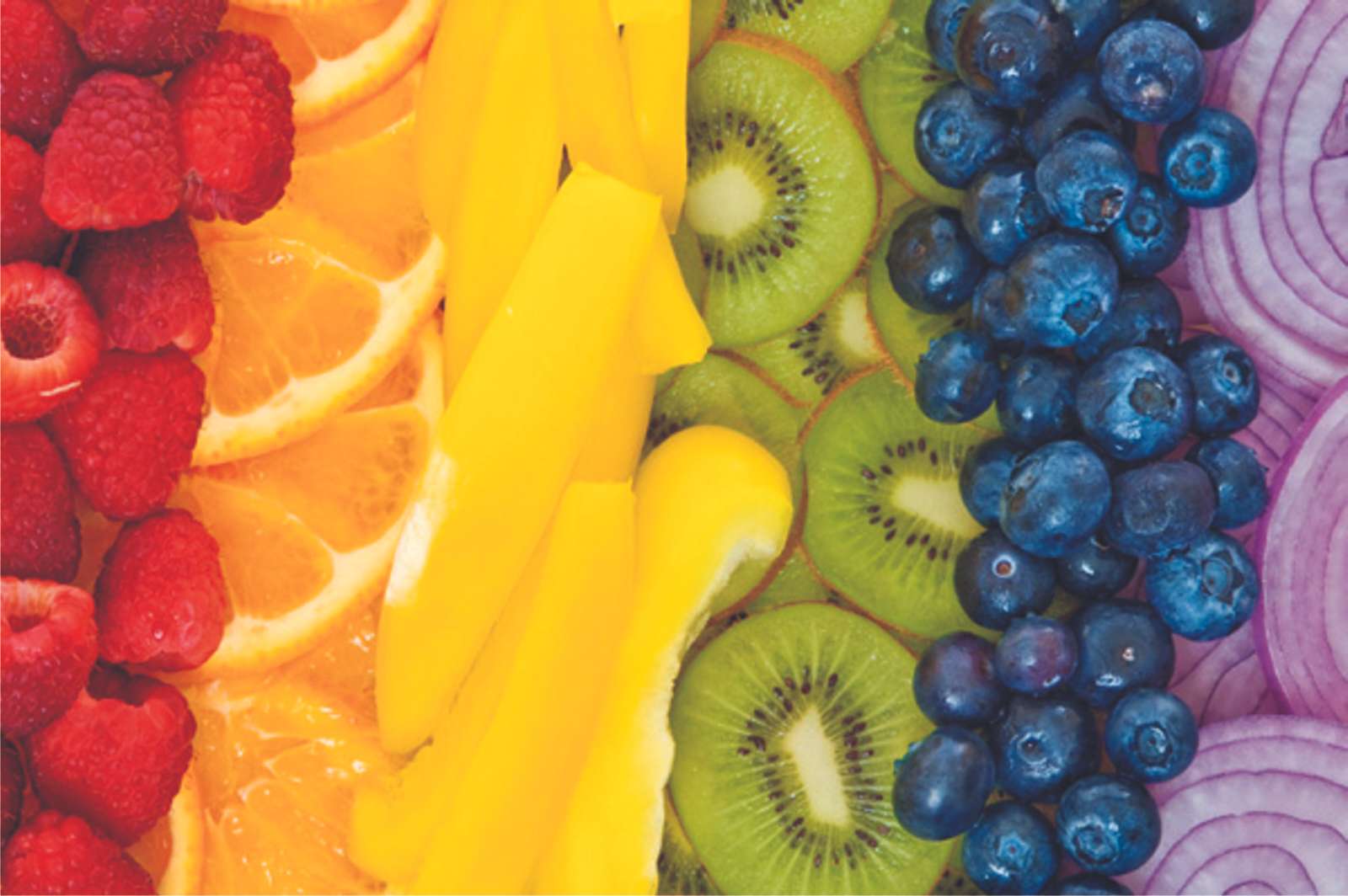Цветни зеленчуци и плодове онлайн пъзел