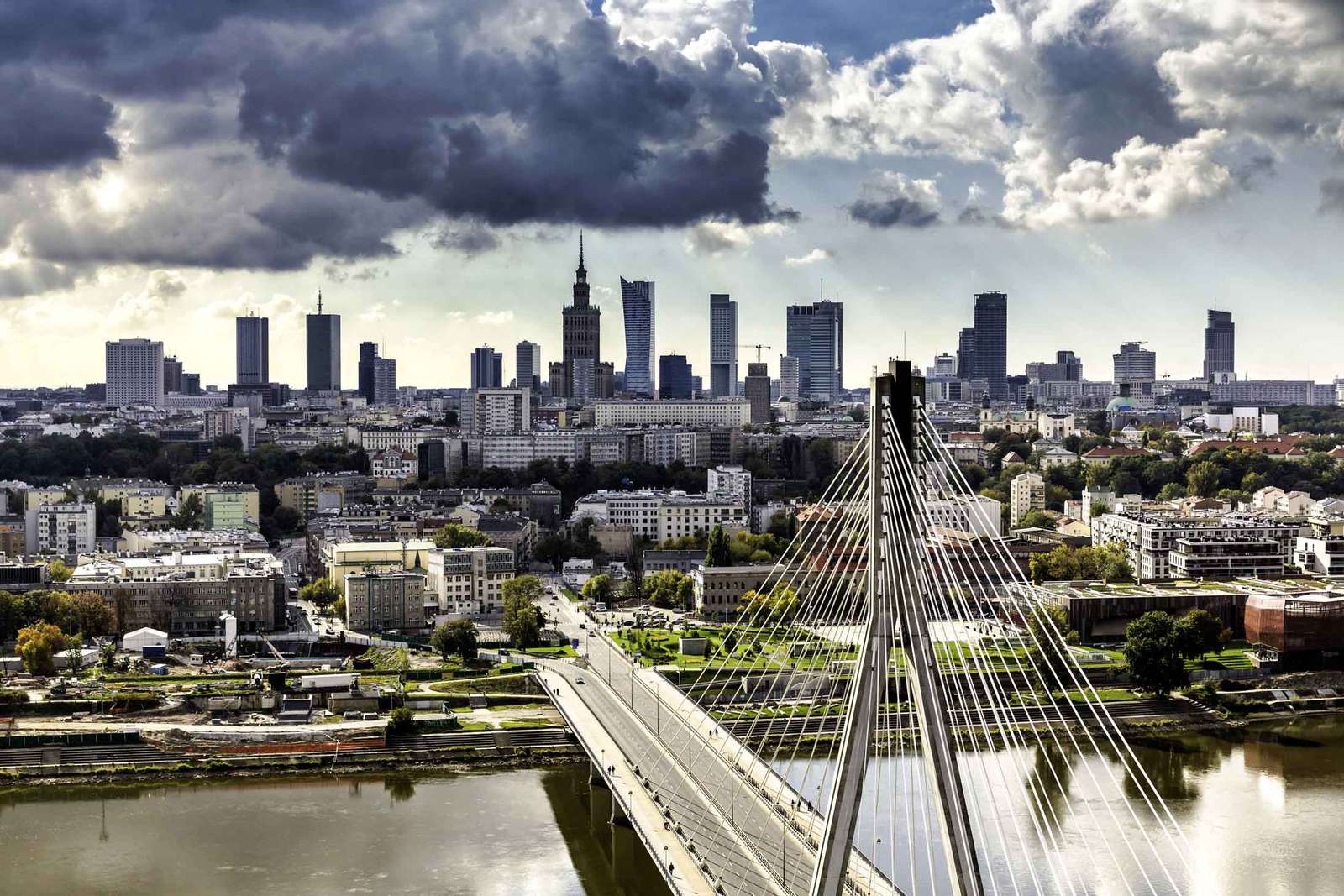 utsikt över gamla Warszawa pussel på nätet