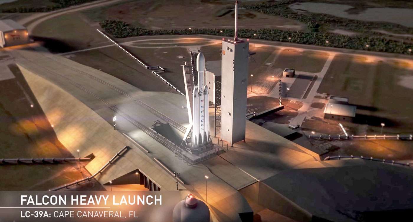 Falcon Heavy pussel på nätet