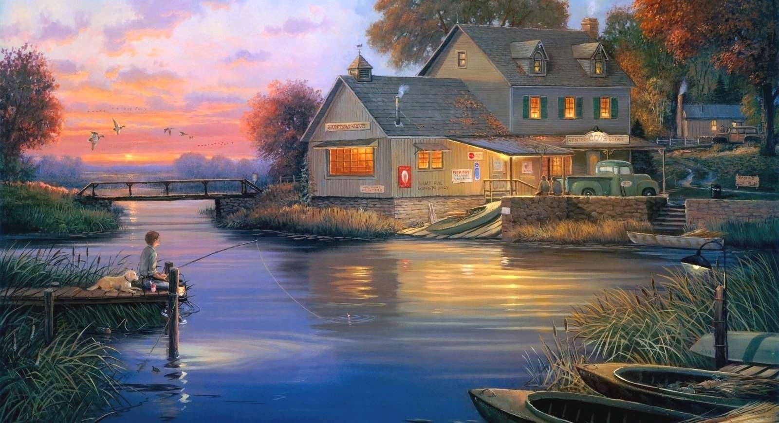 Cottage on the river online puzzle