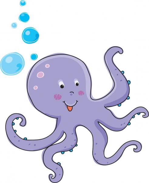 Октопод плува в морето пъзел
