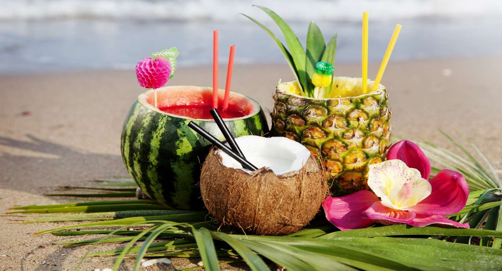 Coconuts + watermeloen online puzzel