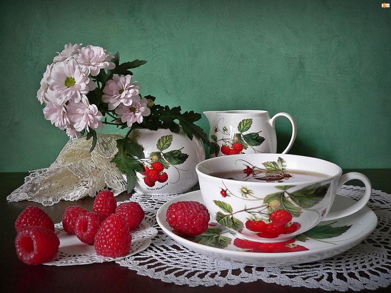 with tea in the background jigsaw puzzle online