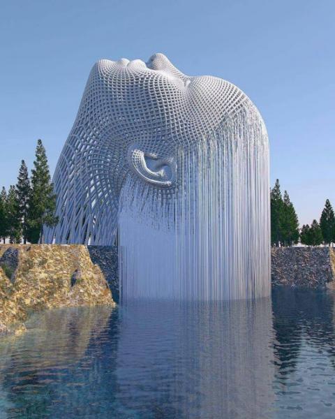 скулптурен фонтан онлайн пъзел