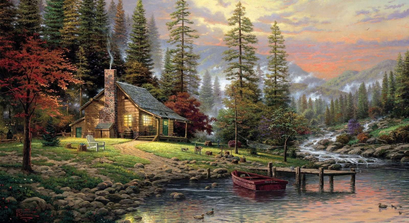 Cottage sur la rivière puzzle en ligne