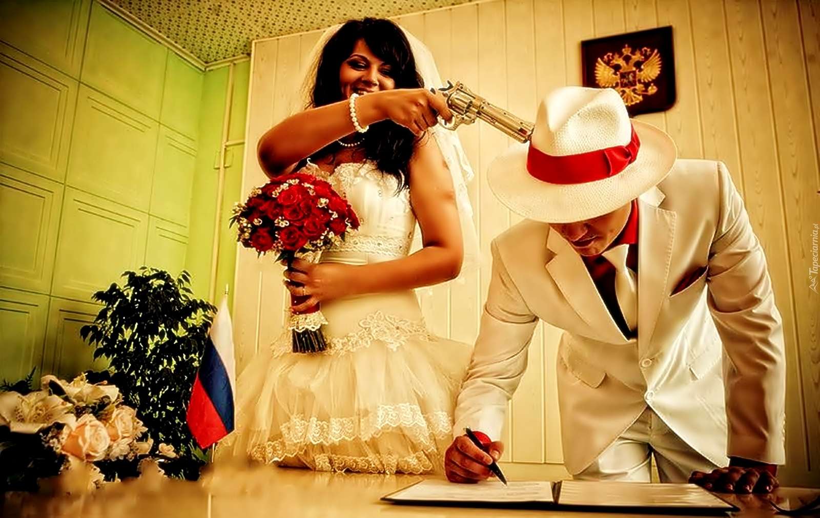 bröllop och bröllopsmottagningar Pussel online