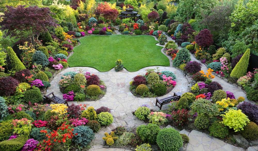 Schöne Gärten Online-Puzzle
