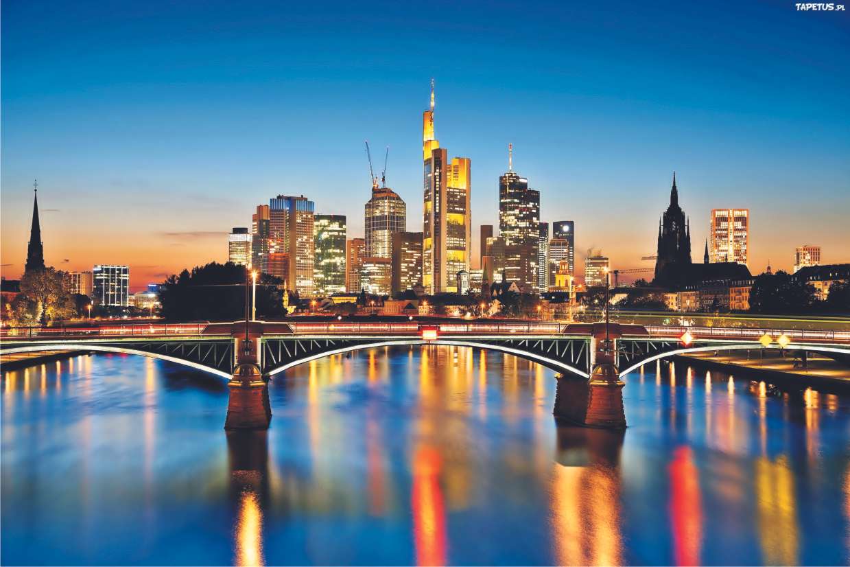 Frankfurt på natten Pussel online