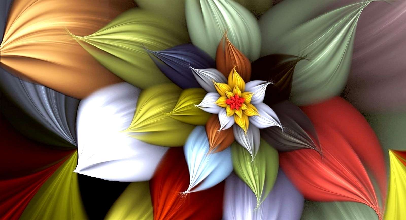 Абстракция-цвете онлайн пъзел
