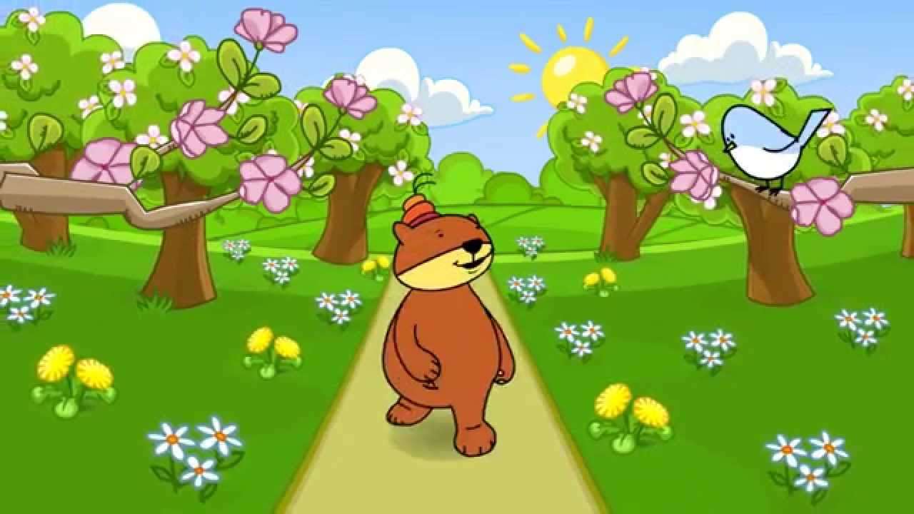 Medvídek jaro puzzle pro děti online puzzle