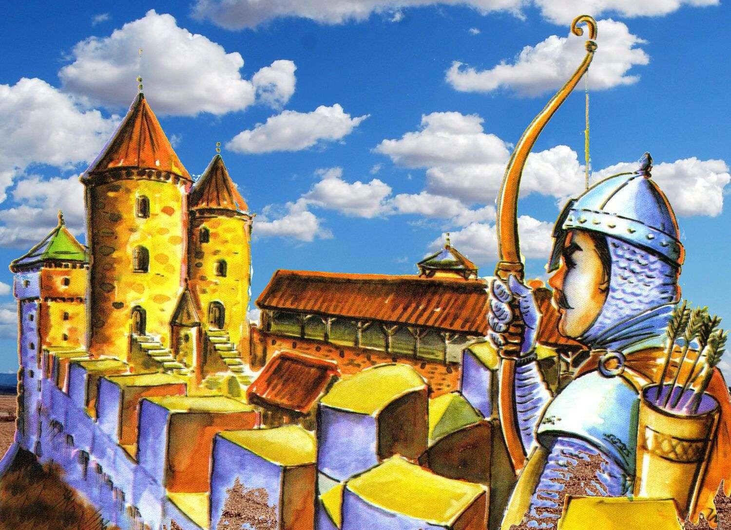 Château et archer puzzle en ligne