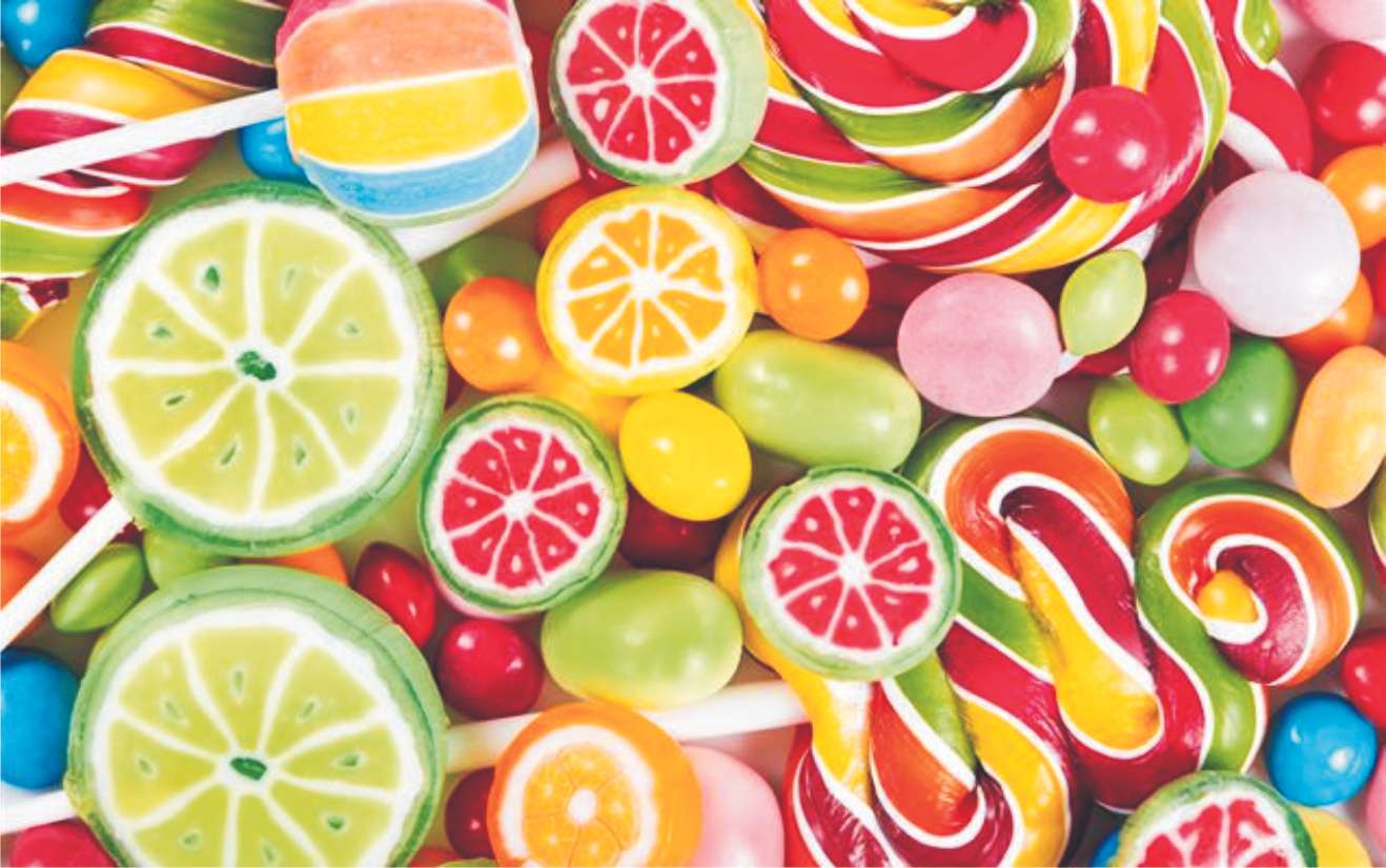 Kleurrijke calorieën legpuzzel online