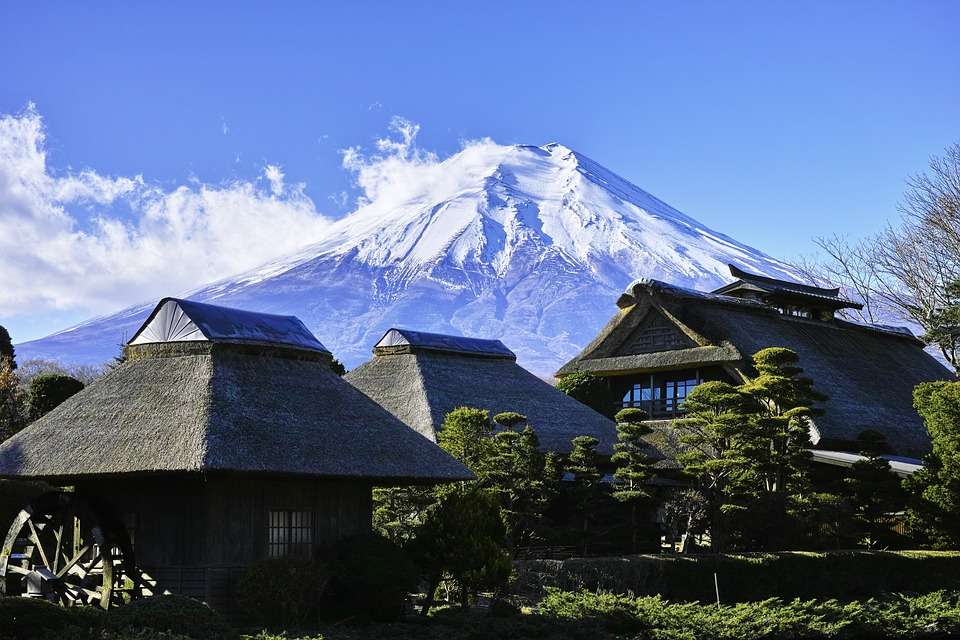 日本。富士山。 オンラインパズル