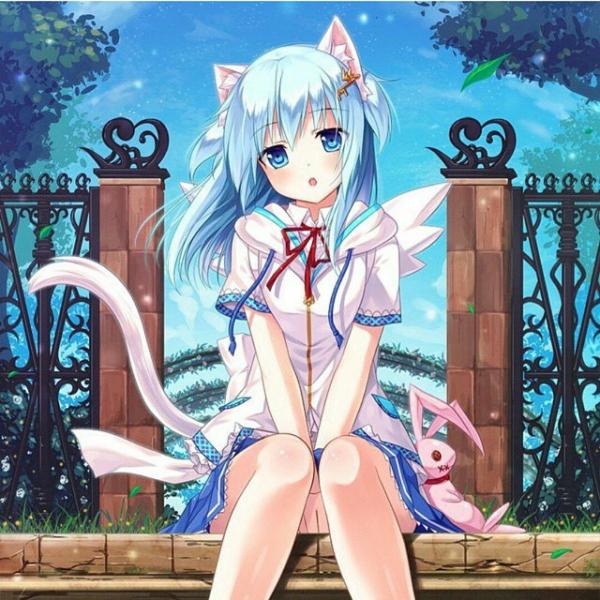 Anime Cat online puzzel