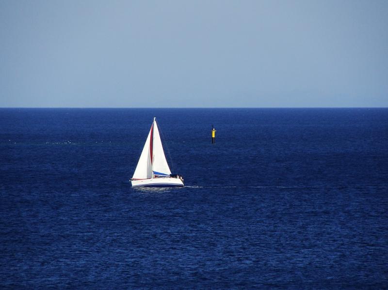 Sailboat in the sea. jigsaw puzzle online