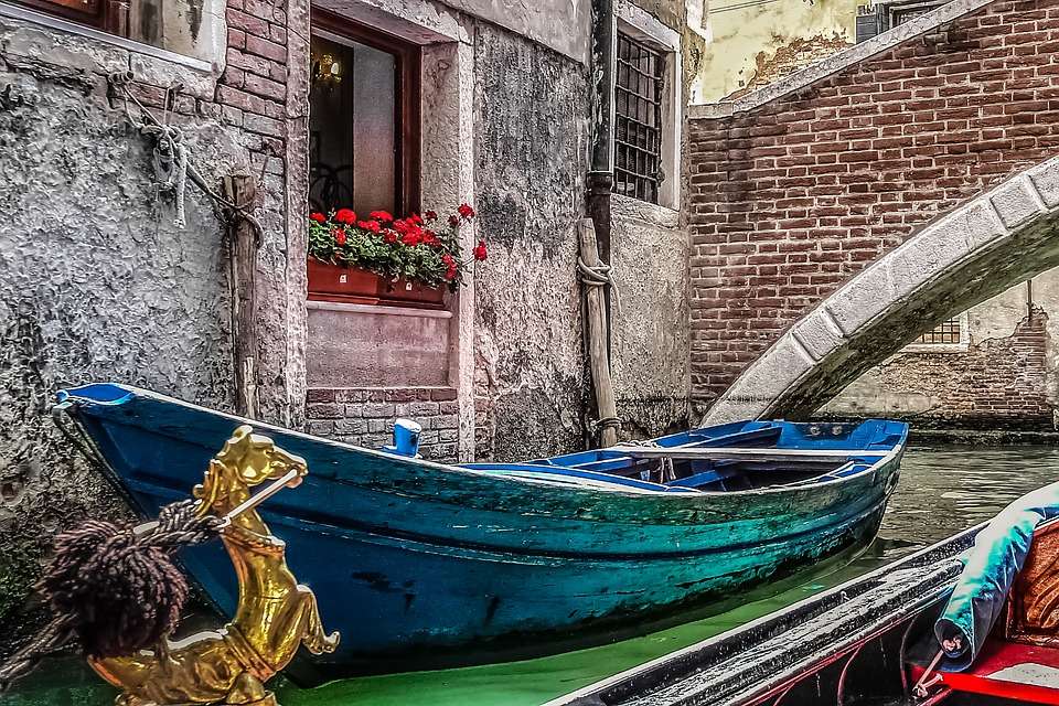 Венеція. Гондола. онлайн пазл