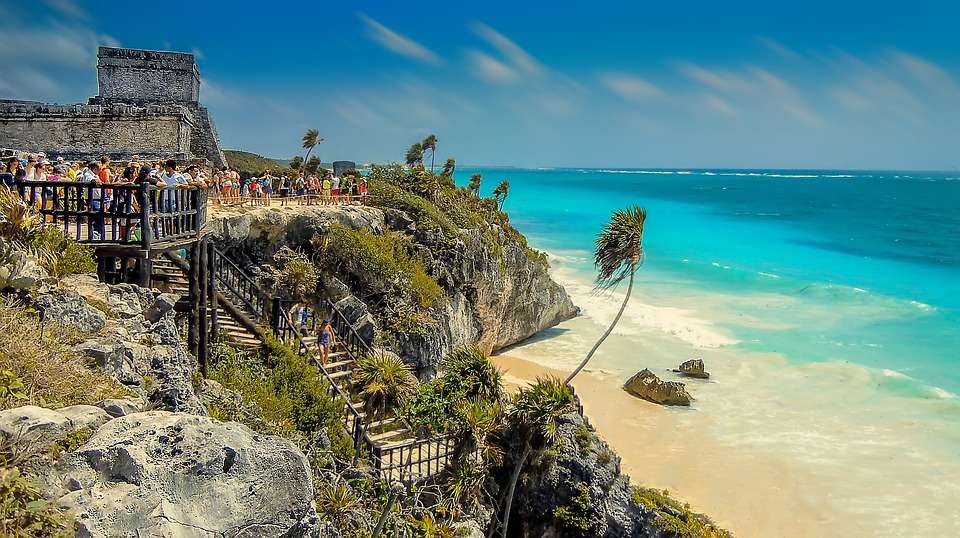 Пляж Мексики. онлайн-пазл