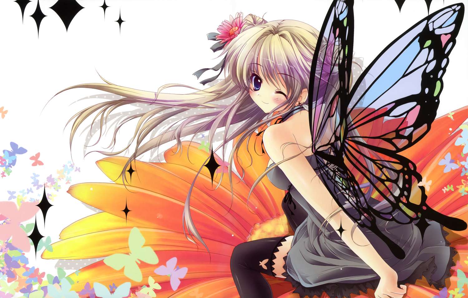 Anime Butterfly Pussel online