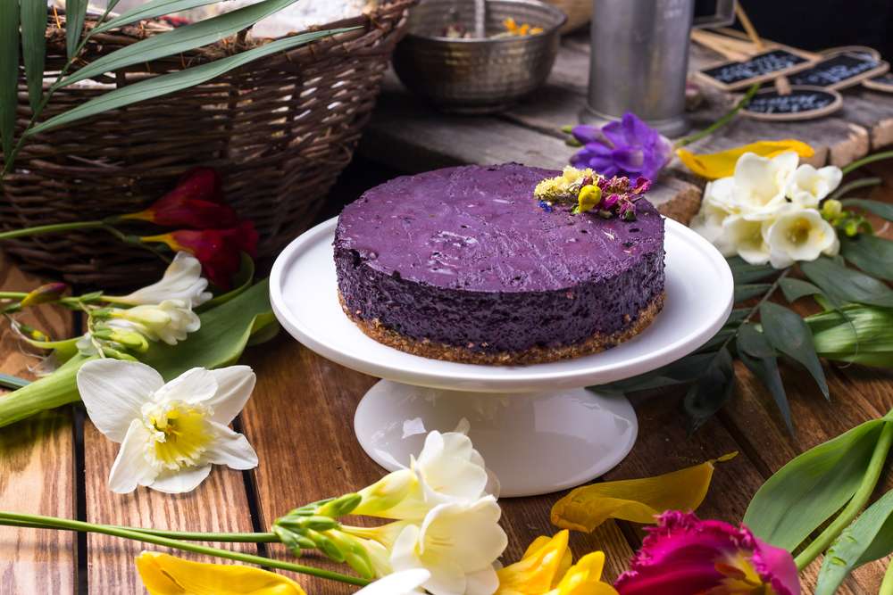 Gâteau violet puzzle en ligne