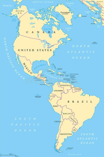 Severní a Jižní Amerika online puzzle