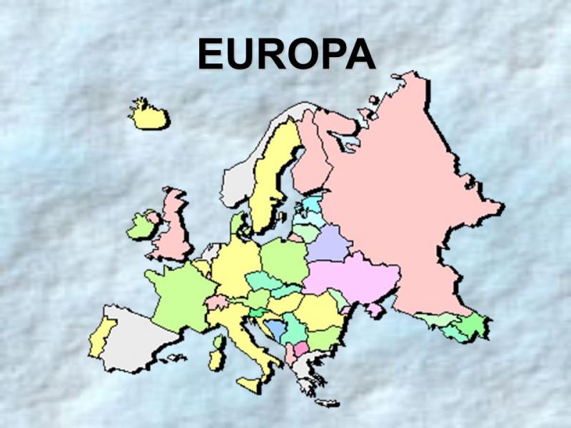 Пъзел за континентална Европа онлайн пъзел