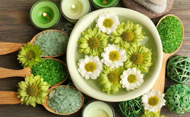 Flowers, candles, salts jigsaw puzzle online