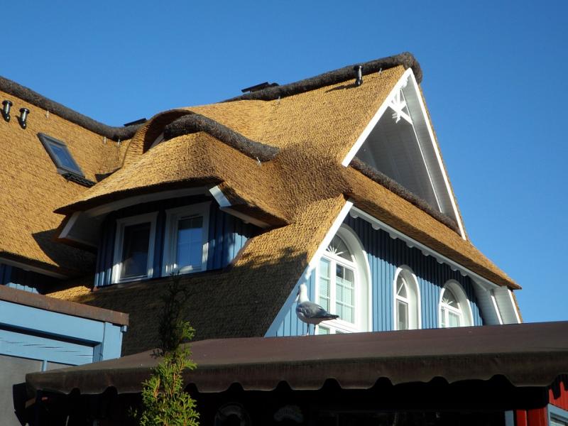 わらぶき屋根の家。 ジグソーパズルオンライン