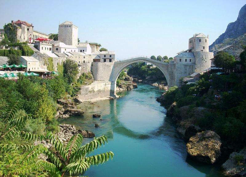 Mostar Bridge. pussel på nätet
