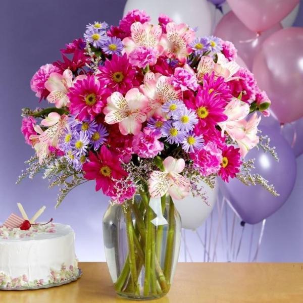Verjaardag bloemen online puzzel