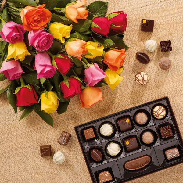 Trandafiri și ciocolată puzzle online