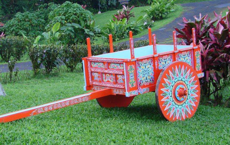 En trädgårdsvagn. Pussel online