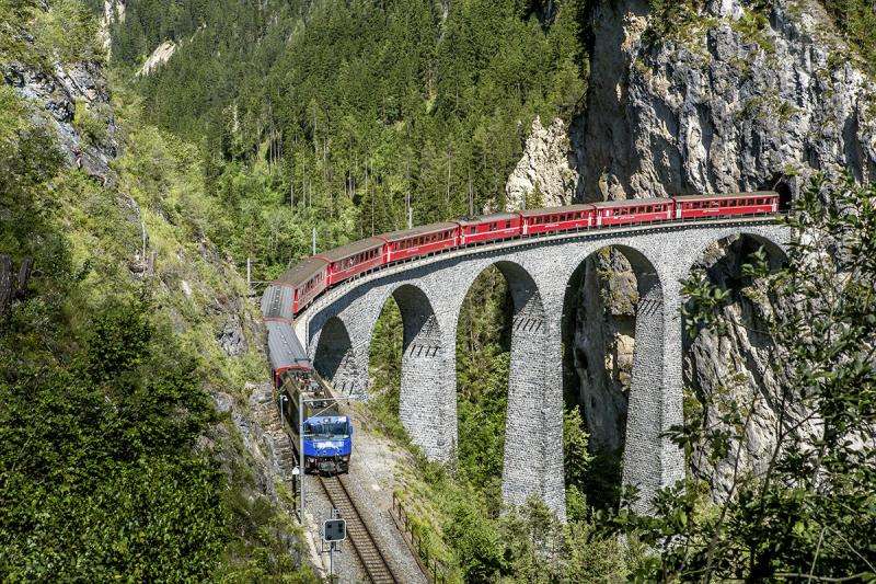 Ελβετικά τρένα. παζλ online